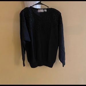 NWT ramie and cotton embellished sweater